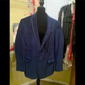 He wore blue velvet men’s XL